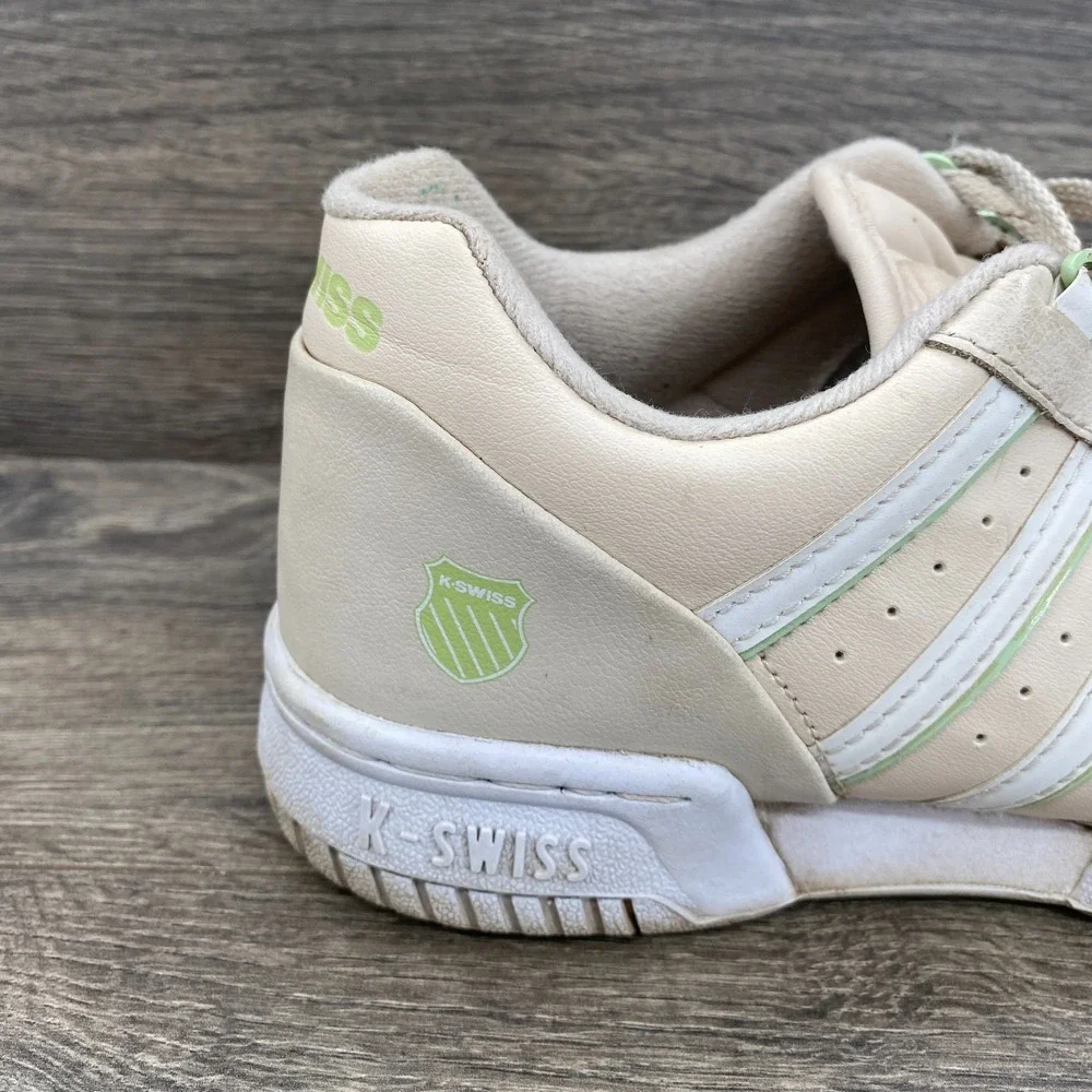 K-Swiss Gstaad Low Top Leather Tennis Sneakers Shoes Women's‎ Size 8 Beige White